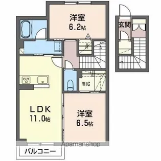 ディアベルジュ【203号室】の間取り