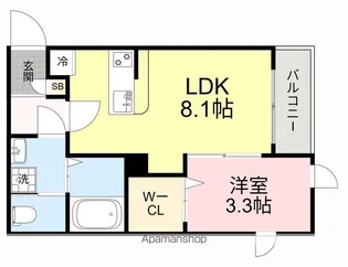 アルズ旭ヶ丘【3階】の間取り