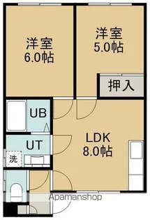 蘭ハイツ3号【2F左号室】の間取り