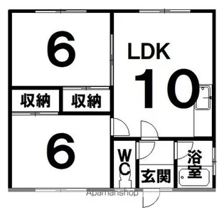 あきさとマンションA【2階】の間取り