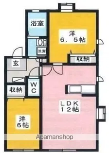 ガーデンヒルA【1階】の間取り