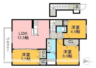 シャーメゾン中沢 A棟【2階】の間取り