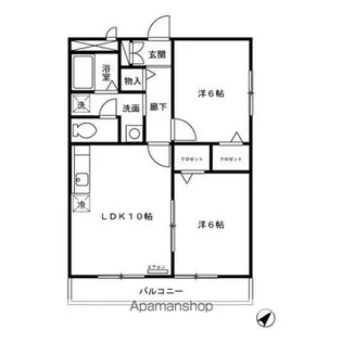 カナディアンコート南吉成 A【1階】の間取り
