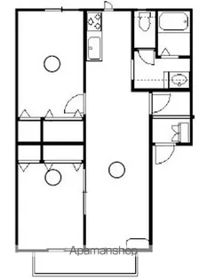 コスモクリア D棟【2階】の間取り