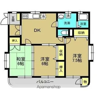 イーリス永吉【101号室】の間取り
