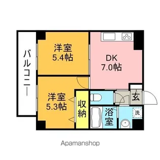 フィリオ大橋南【604号室】の間取り