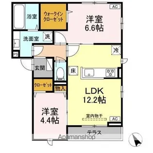 DーROOM上石田【1階】の間取り
