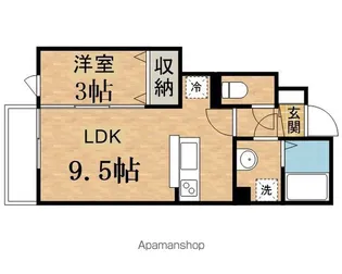 クレール多摩【1階】の間取り