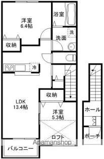 ふじやまアーバンスクエア【4号室】の間取り