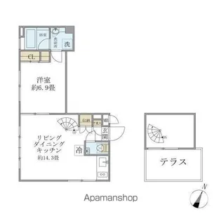 アプリーレ赤坂【4階】の間取り