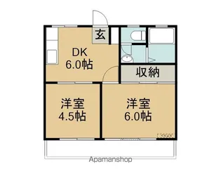 シティハイツ藤【202号室】の間取り