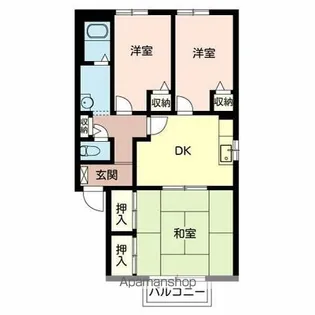 ハイツ吉見【2階】の間取り