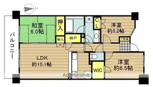 グランシンフォニア戸田公園 WEST棟【12階号室】の間取り