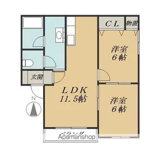 ハイムメテオール【2階】の間取り