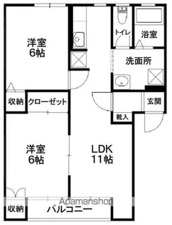 ルシアA【1階】の間取り