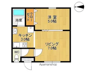 ウエストヒルズ20【202号室】の間取り