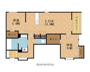 内代レジデンスサウス【4階】の間取り