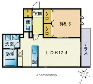 ISOLA板付【103号室】の間取り