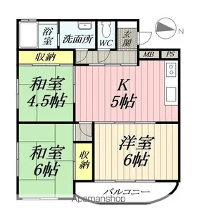埼玉県吉川市高富2丁目【マンション】の間取り
