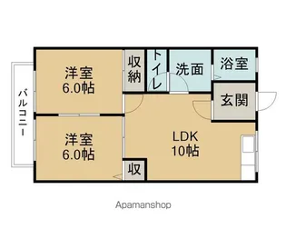 サンモール若宮【2階】の間取り