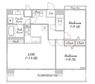 BLUROCK秋葉原【12階】の間取り