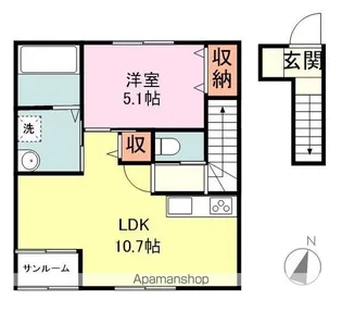 アイディール【2階】の間取り