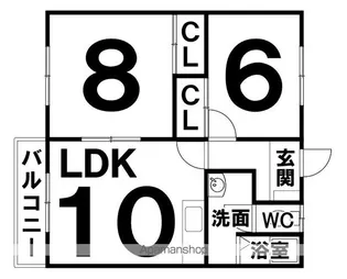 コーポラス桜【2階】の間取り
