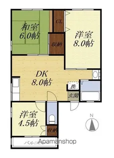サンコート高尾【1階】の間取り