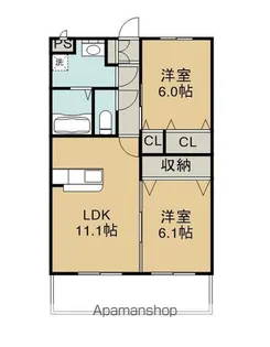 STELLA小池原【4階】の間取り