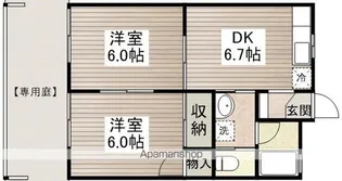 キャッスル柳澤B棟【102号室】の間取り