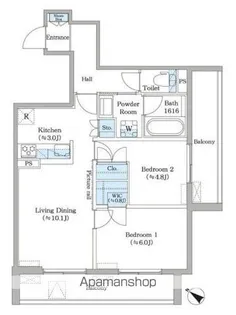 フィカーサ横浜【1階】の間取り