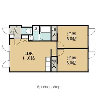 ベーシック柏木【202号室】の間取り