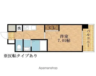 ALIVIS SHIMO−SHINJO SOL TERRACE【403号室】の間取り