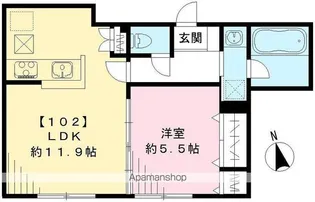 モーディッシュTWO【102号室号室】の間取り