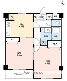 グランドゥール【3階】の間取り