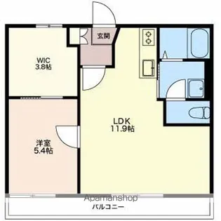 フルールB【2階】の間取り