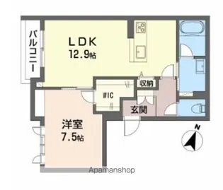 リバーサイド中万々【2階】の間取り