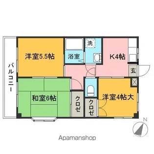イーストワン樫の木森【2階】の間取り