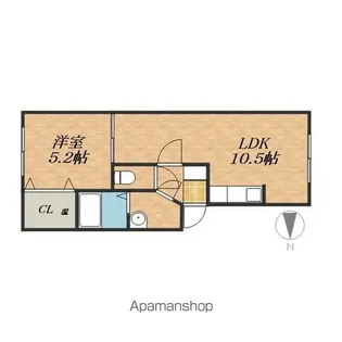 エミール壱番館【1階】の間取り