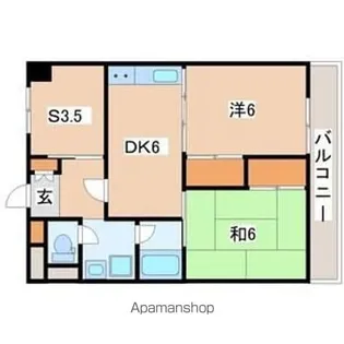 ダイアパレス八幡【3階】の間取り