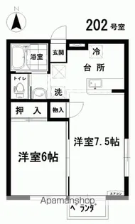 エコパレス【202号室】の間取り