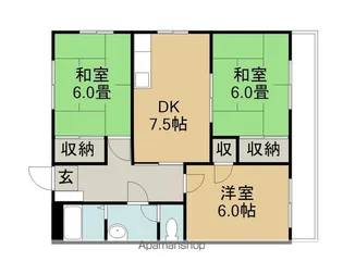 タクボ小泉ハイツ【2階】の間取り