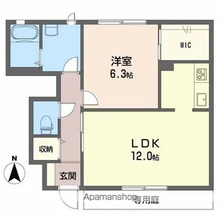 ブランシェN【1階】の間取り