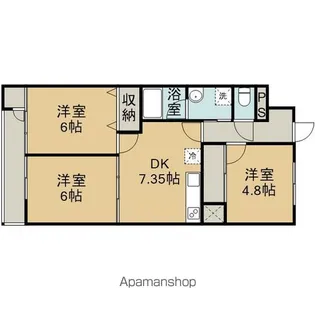 行徳グランドハイツ【3階】の間取り