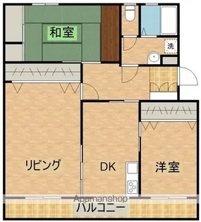 エクセルハウス壱番館【1階】の間取り