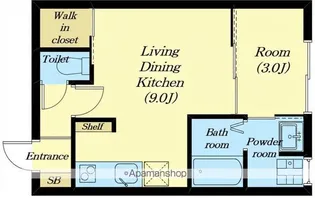Nalu【207号室】の間取り