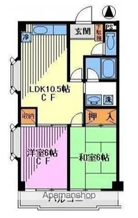 プラザドエル【1階】の間取り