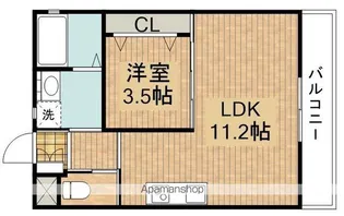カレラ井口堂【302号室】の間取り