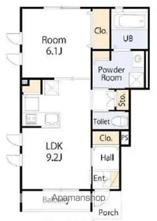 サウスサンド【1階】の間取り
