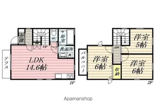 神奈川県横浜市鶴見区駒岡4丁目【一戸建】の間取り